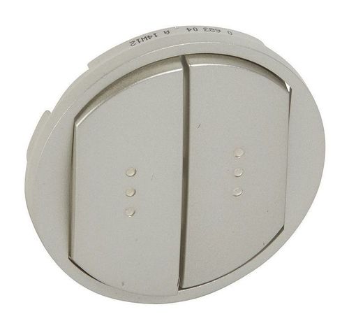 Клавиша двойная с линзами Legrand CELIANE, титан